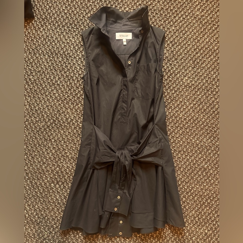 Derek Lam shirt tie waist mini dress